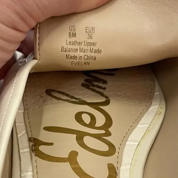 Sam Edelman 6 Evelan Chain Loafer Mule Cream - Picture 7 of 9